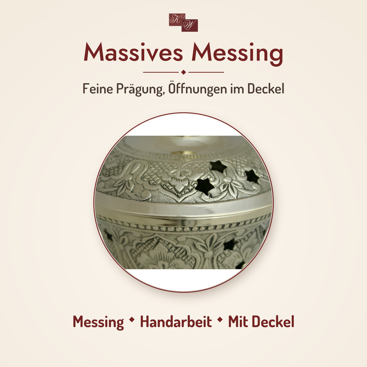 Weihrauchschale D8 aus Messing – Material im Detail