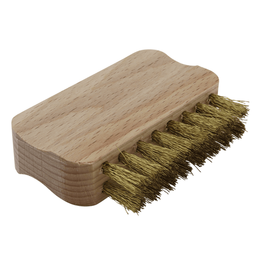 Messingbürste für Räuchersiebe – Entfernt Harzrückstände mühelos – Mit ergonomischem Holzgriff & optimaler Borstenhärte