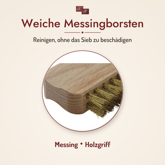 Messingbürste für Räuchersiebe – Messingborsten in der Nahansicht