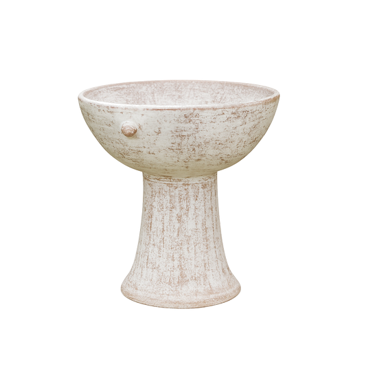 Räucherkelch “Medan” aus Terrakotta – Handgefertigt in Whitewash für Räucherrituale mit Kohle, Weihrauch & Kräutern
