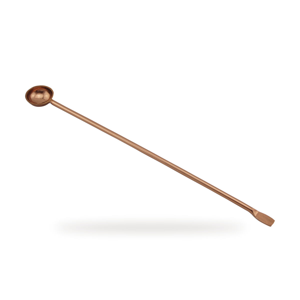 Räucherlöffel aus Messing, verkupfert