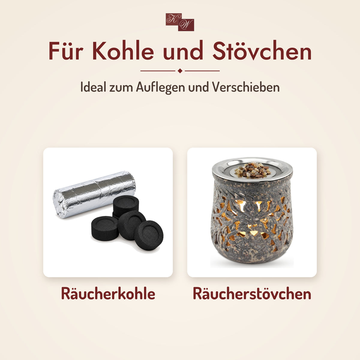 Räucherlöffel aus Messing, verkupfert – passt zu