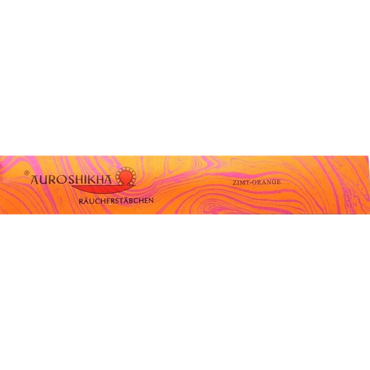 Auroshikha Zimt-Orange Räucherstäbchen – Naturreiner, weihnachtlicher Duft aus Orange & Zimt (10g)