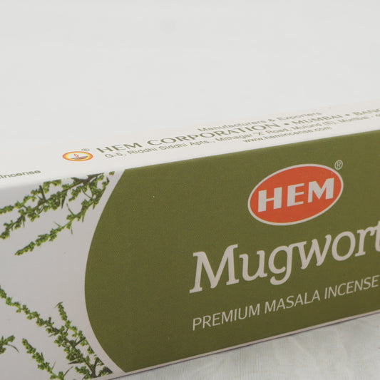 HEM Mugwort Masala Räucherstäbchen – Packung in der Nahansicht