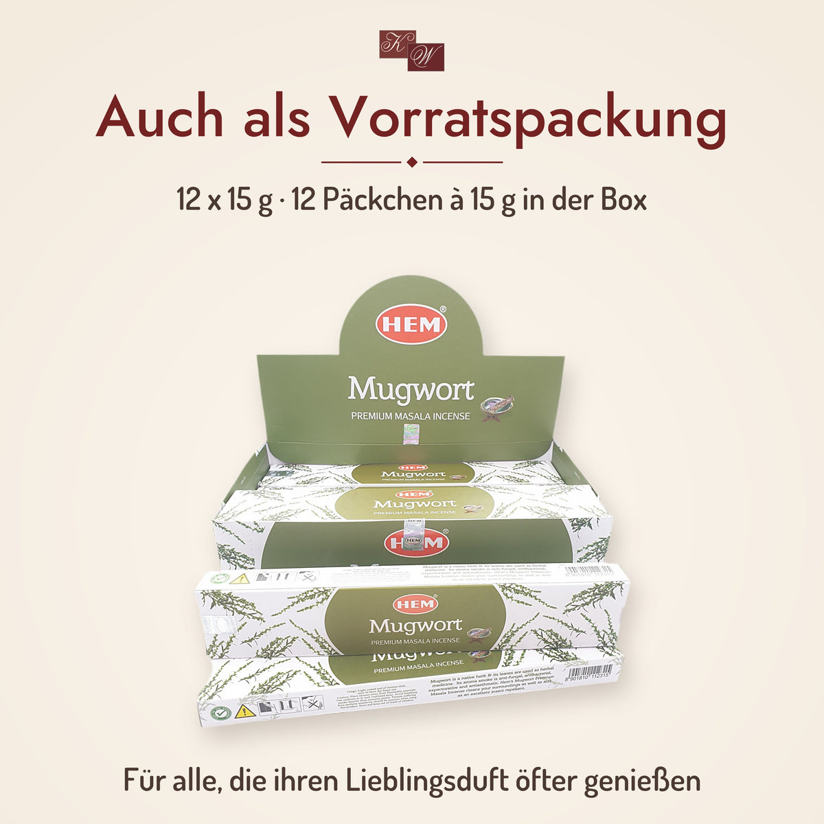 HEM Mugwort Masala Räucherstäbchen – Vorratspackung