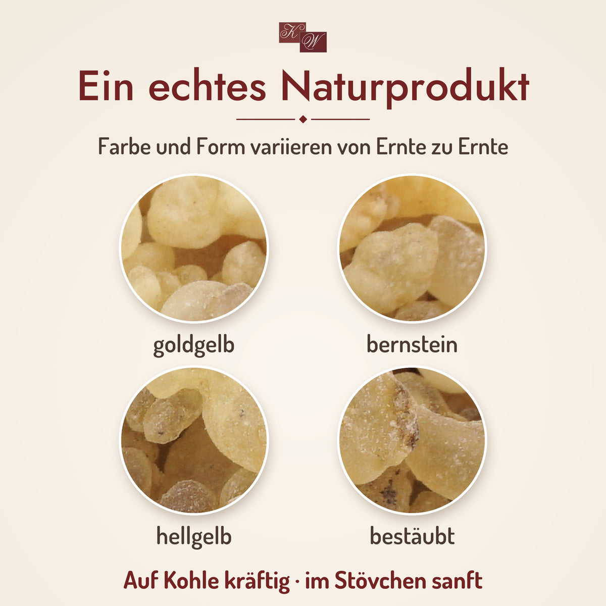 Weihrauch Äthiopien Erbsen – Naturprodukt: Farbe und Form variieren von Ernte zu Ernte