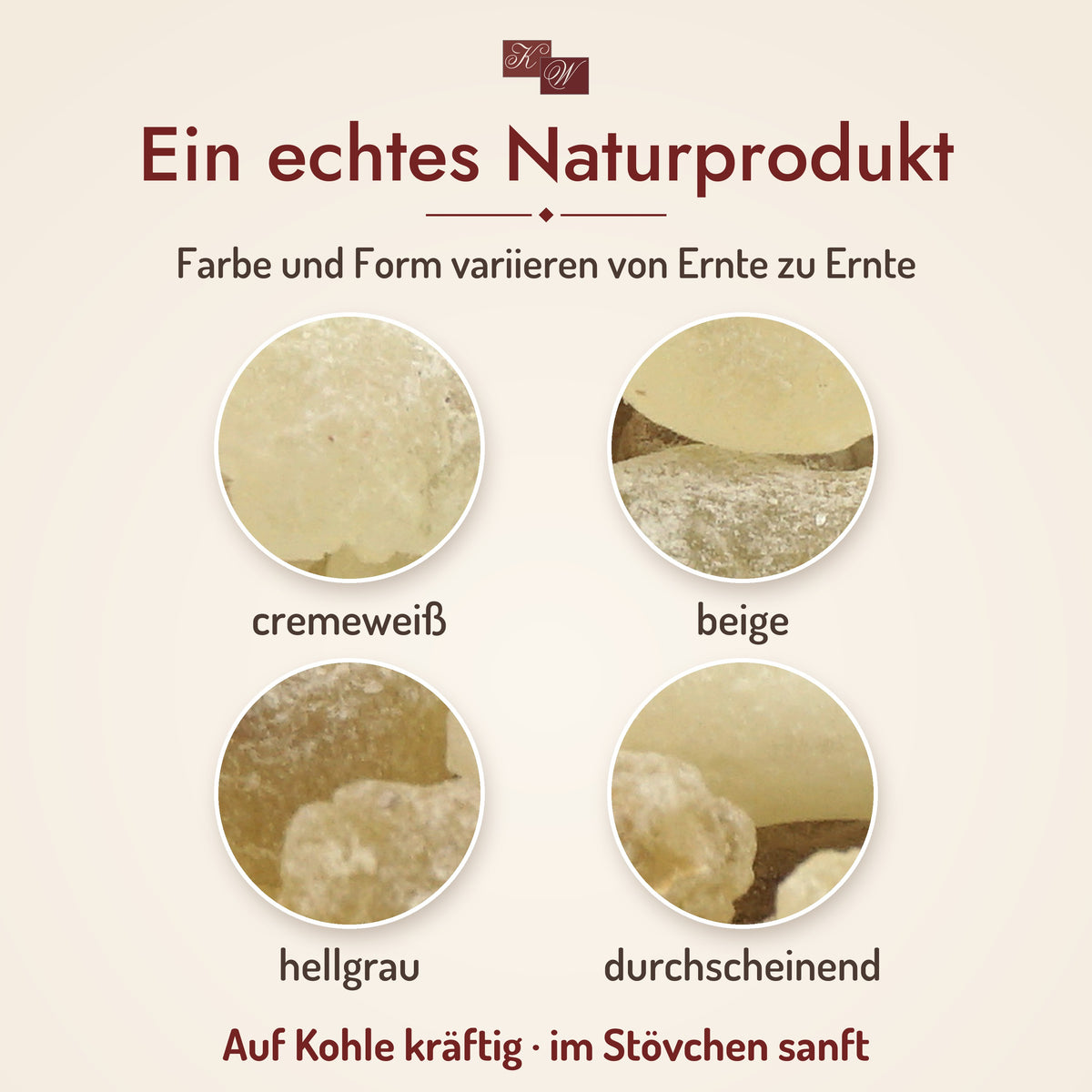 Weihrauch Indien 1. Wahl – Naturprodukt: Farbe und Form variieren von Ernte zu Ernte