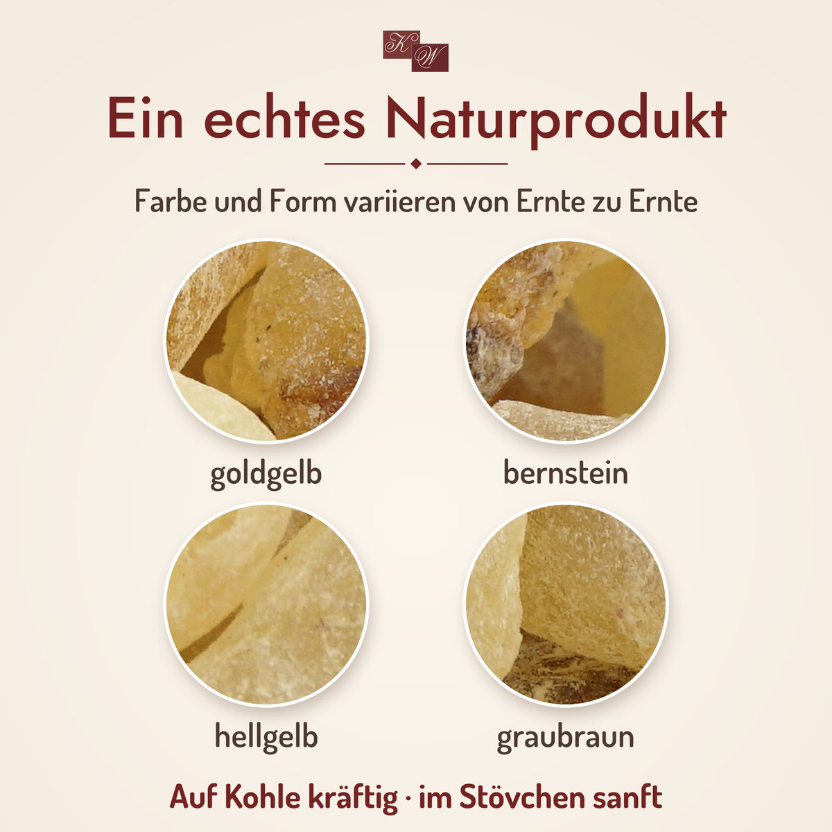 Weihrauch Somalia 1. Wahl – Naturprodukt: Farbe und Form variieren von Ernte zu Ernte