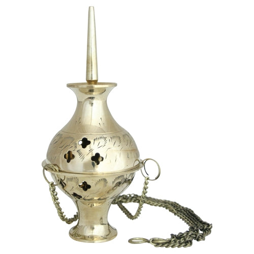 Weihrauchfass Ampel - H 17 cm - Messing