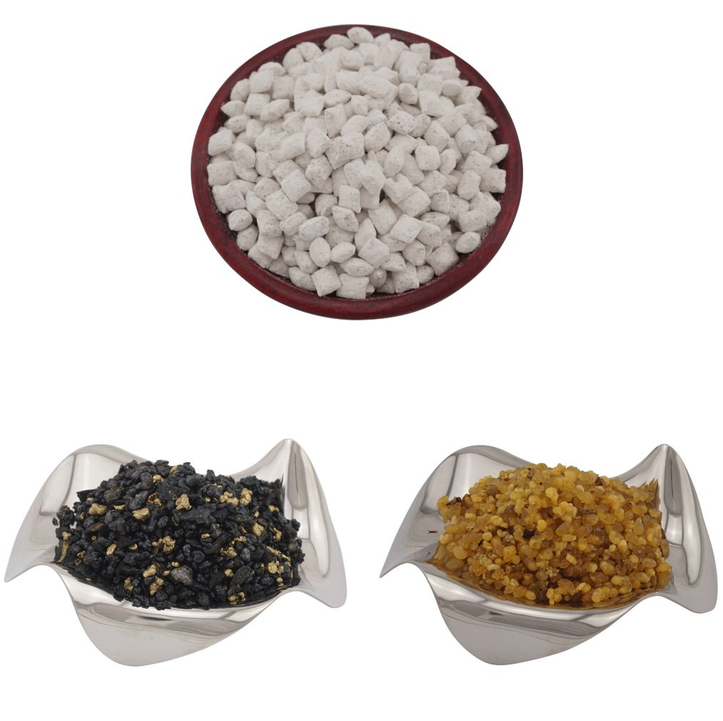 3-teiliges Weihrauchset Kloster, bestehend aus den Weihrauchsorten Kloster-Weihrauch Sanctuary, Weihrauch Lourdes Gold, Weihrauch Erzengel Uriel vom Hl. Berg Athos