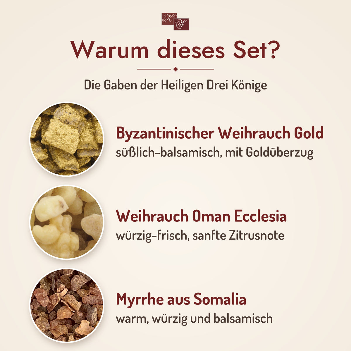 Weihrauchset Gold, Weihrauch und Myrrhe – warum dieses Set