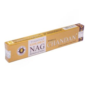 Golden Nag Chandan Räucherstäbchen – 100 % naturreiner Sandelholz-Duft für Entspannung