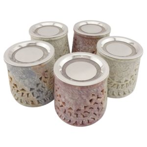 Geschenkset Räucherstövchen Speckstein „Jamal“ – mit Metallsieb, Metallscheibe, 20 g Premium Weihrauch Al-Hojari & 20 g Weihrauch Athos Rosen – In hochwertiger Geschenkbox mit Räucheranleitung – Bild 4