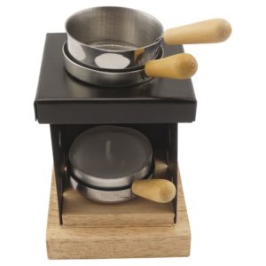 Geschenkset Räucherstövchen Metall „Arian“ – Premium Weihrauch Al-Hojari Mix & Athos Rosen – Orientalisches Design auf Holzsockel – 2-in-1 Räucherstövchen & Duftlampe – In hochwertiger Geschenkbox – Bild 4