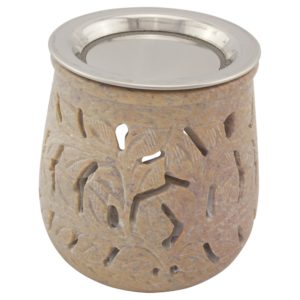 Räucherstövchen “Amana” aus Speckstein – Sanfte Ruhe & Harmonie mit Edelstahlsieb & Metallscheibe