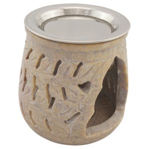 Räucherstövchen “Amana” aus Speckstein – Sanfte Ruhe & Harmonie mit Edelstahlsieb & Metallscheibe – Bild 4