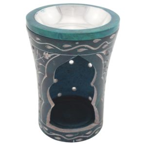 Duftlampe & Räucherstövchen „Nana“ aus Speckstein – Mit Schale, Metalleinsatz, Edelstahlsieb, Metallscheibe & Podest – Ideal für Duftöle, Weihrauch & Kräuter – Bild 6