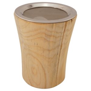 Räucherstövchen aus Holz 4-tlg. - Thuja klein, mit Edelstahlsieb und Metallscheibe – Bild 2