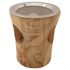 Räucherstövchen aus Holz 4-tlg. - Haselnuss klein, mit Edelstahlsieb und Metallscheibe – Bild 2